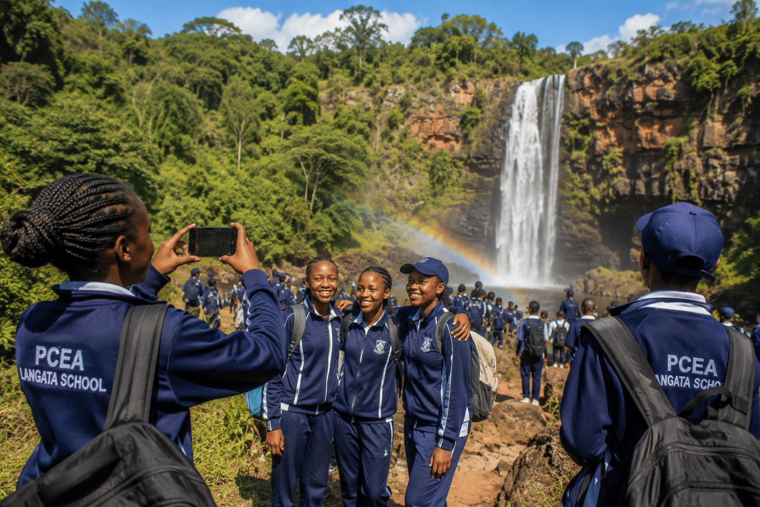 Learners enjoying a school outing